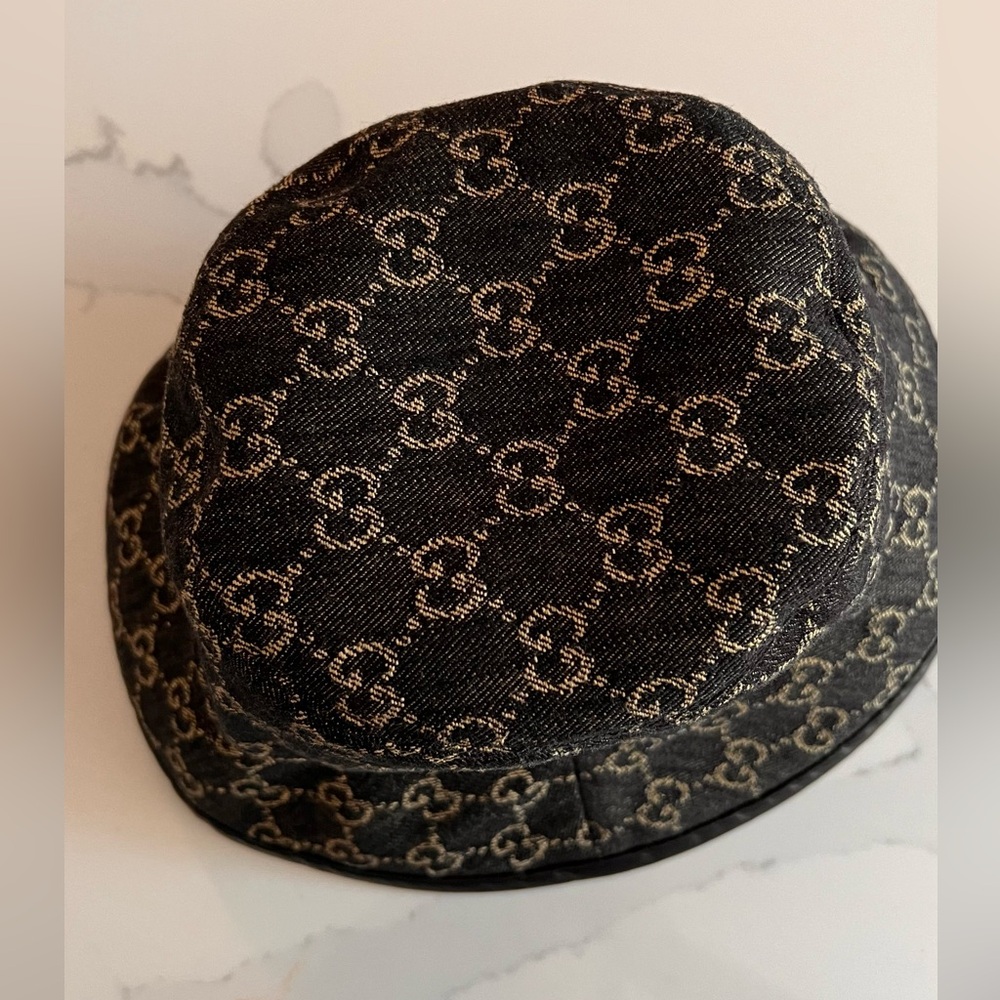 Gucci Signature Black and Brown Bucket Hat - Picture 6 of 14